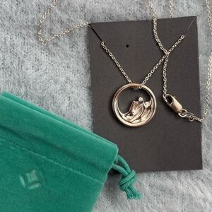 Brilliant Earth Diamond Mountain Range Pendant in Silver - New